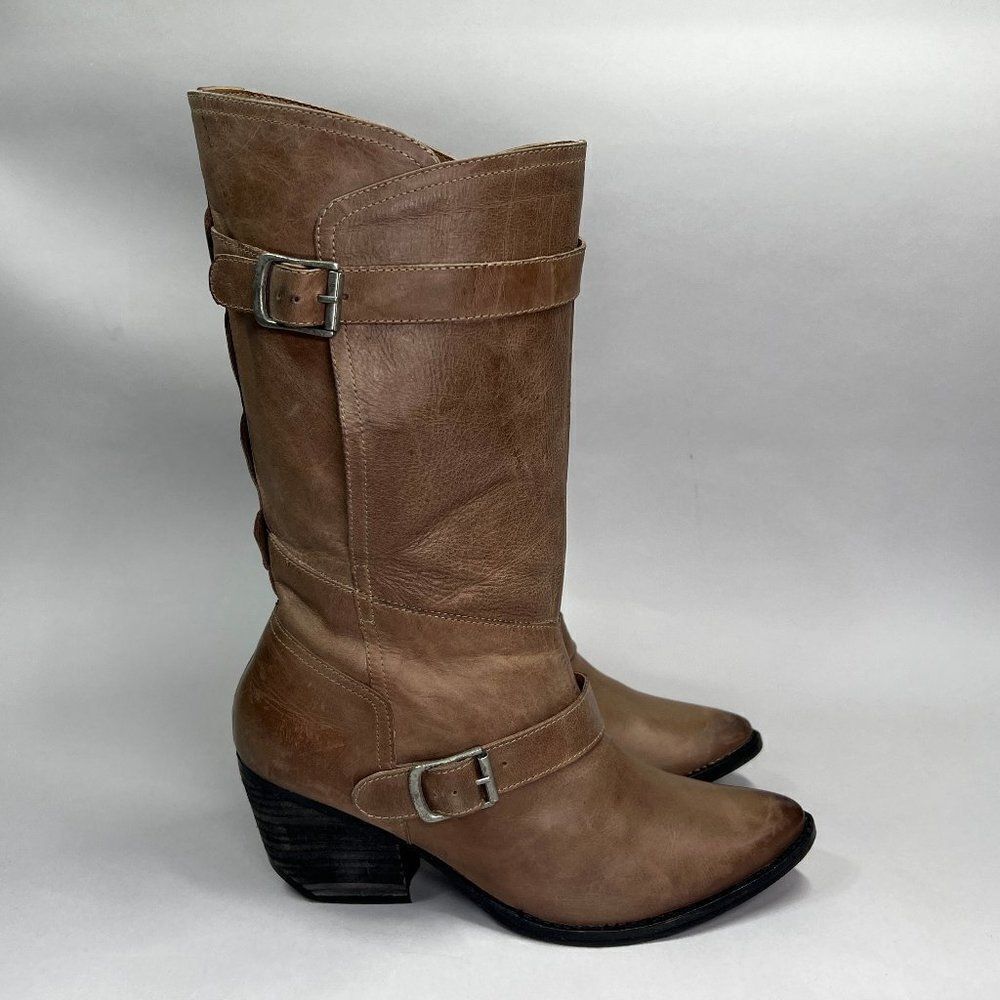 Naughty Monkey Women's Size 9 Brown Leather Boots
